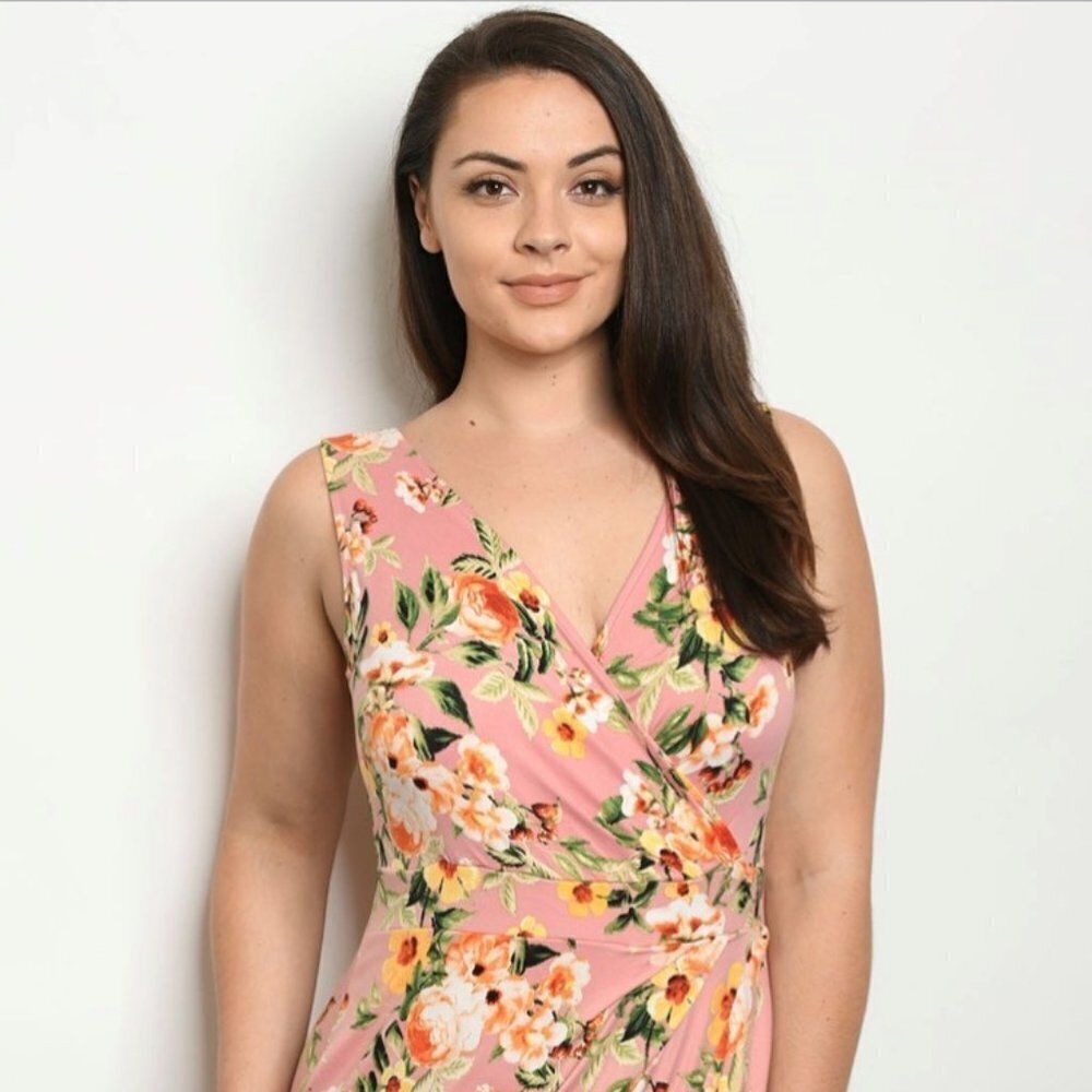 Sleeveless Dress Floral Print Size 3X - Picture 4 of 9